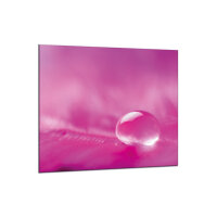 K&uuml;chenr&uuml;ckwand Glas 65x60 Spritzschutz Herd Sp&uuml;le Fliesenschutz Abstrakt Pink